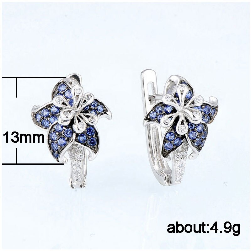 HUAMI Flower Fairy Stud Earrings for Women French Temperament Fashion Classic Jewelry Brincos Feminino Bride Wedding Engaged