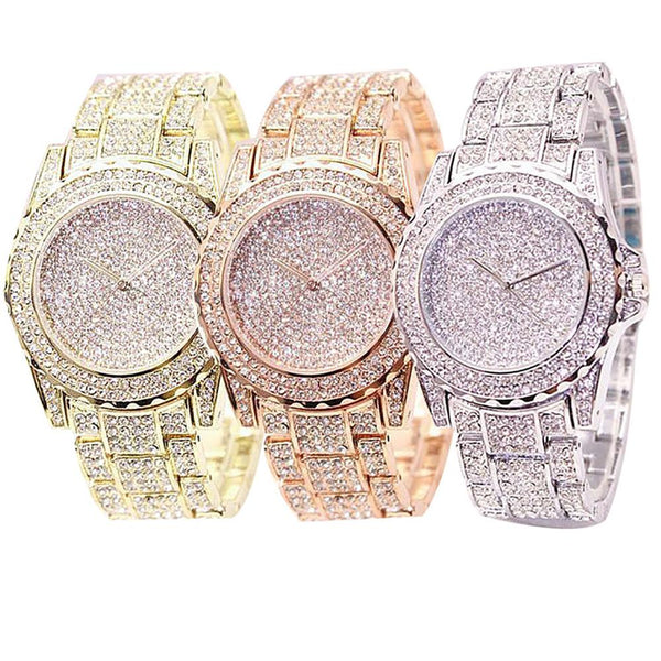 2021 fashion watch ladies luxury round quartz watch ladies watch shiny golden silver watch watch ladies gift