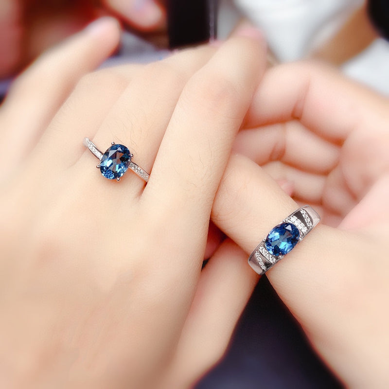 925 Sterling Silver Sapphire Ring for Women