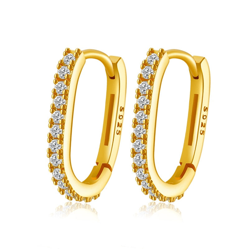 New 925 Sterling Silver Gold Hoop Earrings For Women Luxury Fine Small Huggie Earring Designer Origin Fashion Jewelry Gifts 2021