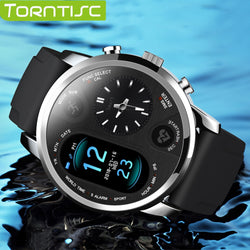 Stainless Steel Dual Display Smart Watch with Heart Rate and Blood Pressure Monitoring for Men
