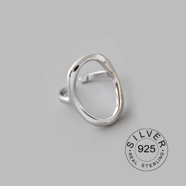 Bohemian Ethnic 925 Sterling Silver Handmade Trendy Geometric Adjustable Rings