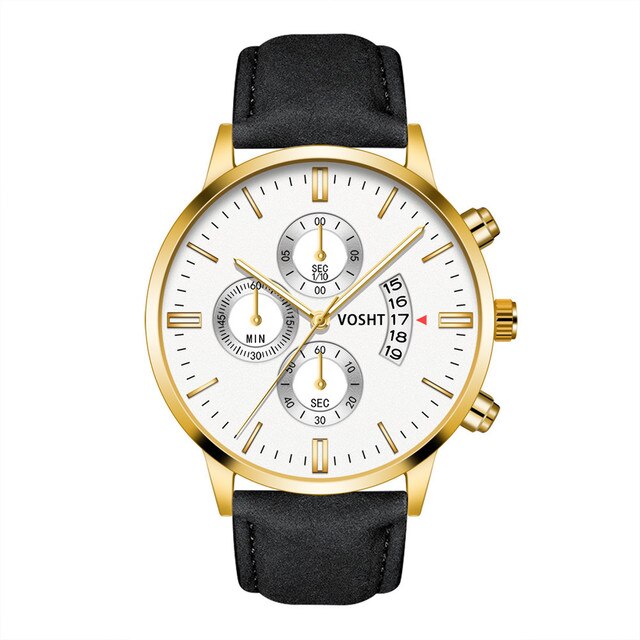 Men Watches Luxury Brand Mens Military Sport Leather Quartz Wrist Watch Men Casual Date Calendar Watch relogio masculino
