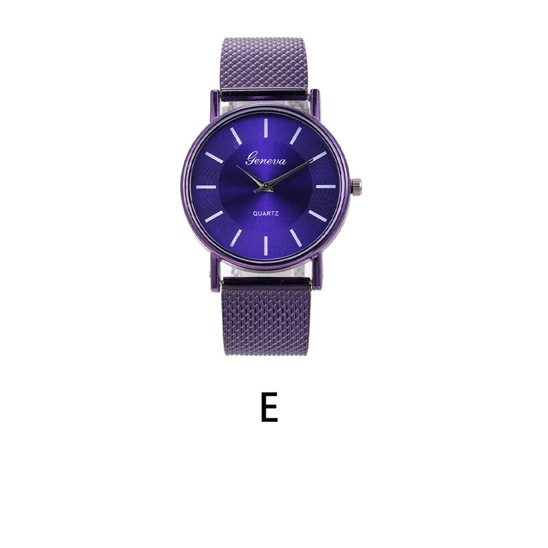 Wom?ns High-end Blue Glass Waterproof Quartz Wristwatch
