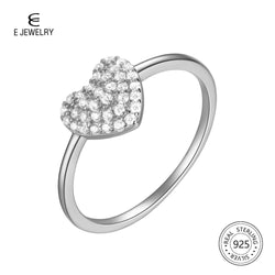 Glamourous 925 Sterling Silver Gold Plated Cubic Zirconia Heart Ring