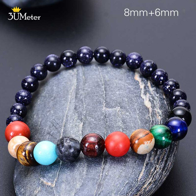 Natural Stone 7 Chakra Tiger Eye Beads Bracelet for Men Women