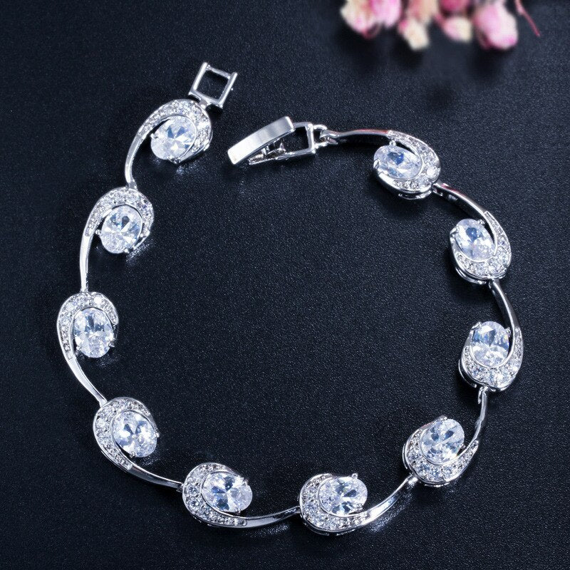 Sterling Silver Emerald Sapphire Ruby Gemstones Bracelet for Women