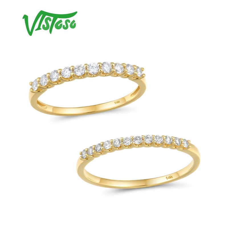 14K Yellow Gold Diamond Ring for Women