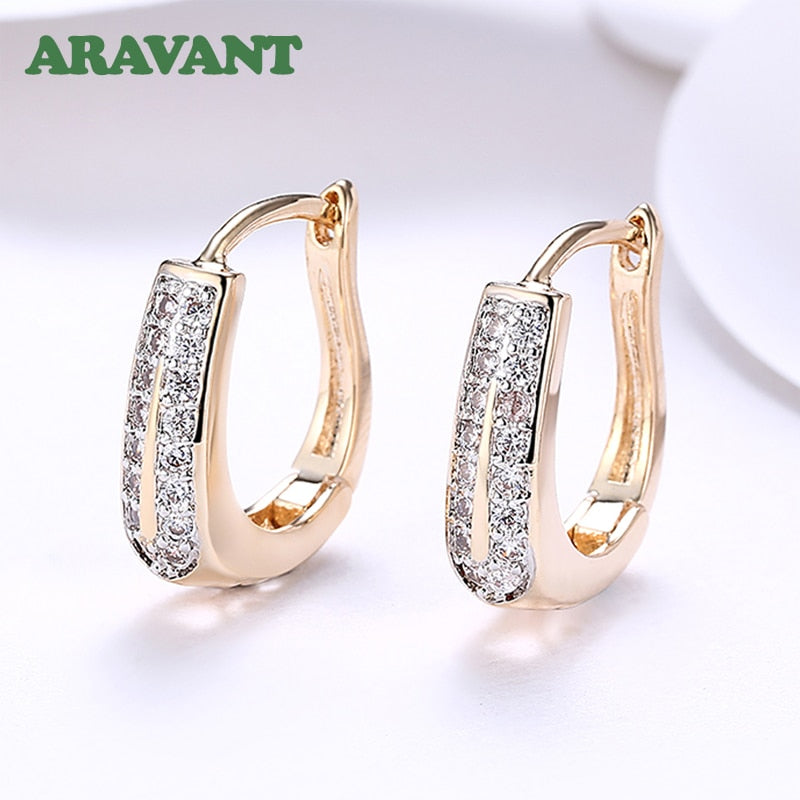 Sterling Silver Cubic Zirconia Hoop Earrings for Women