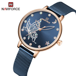 Stainless Steel Mesh Quartz Watch for Women