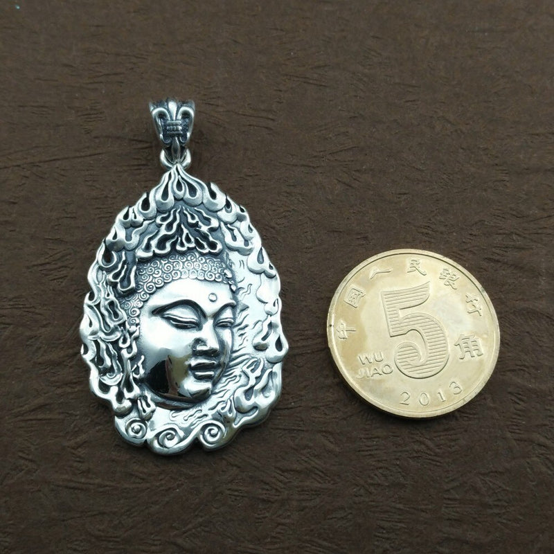 925 Sterling Silver Thai Buddha Pendant
