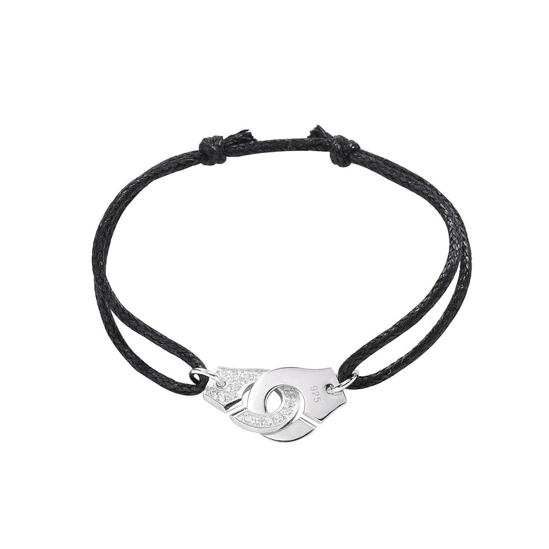 Moonmory Handcuff Bracelet available in 925 Sterling Silver Silver Black14K Golden or Rose Gold