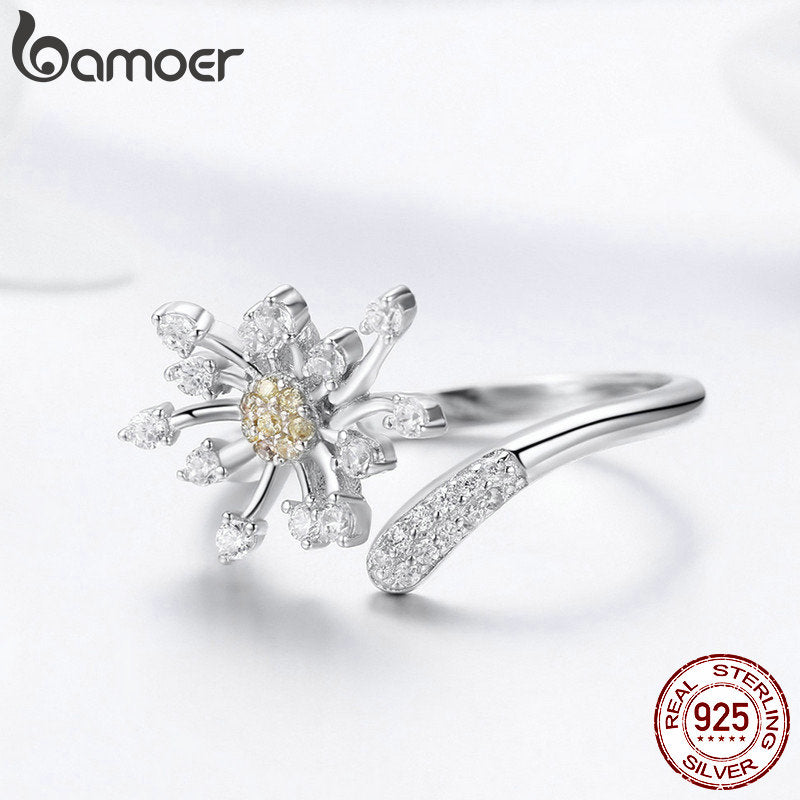 Sterling Silver Enchanted Blossom Adjustable Ring