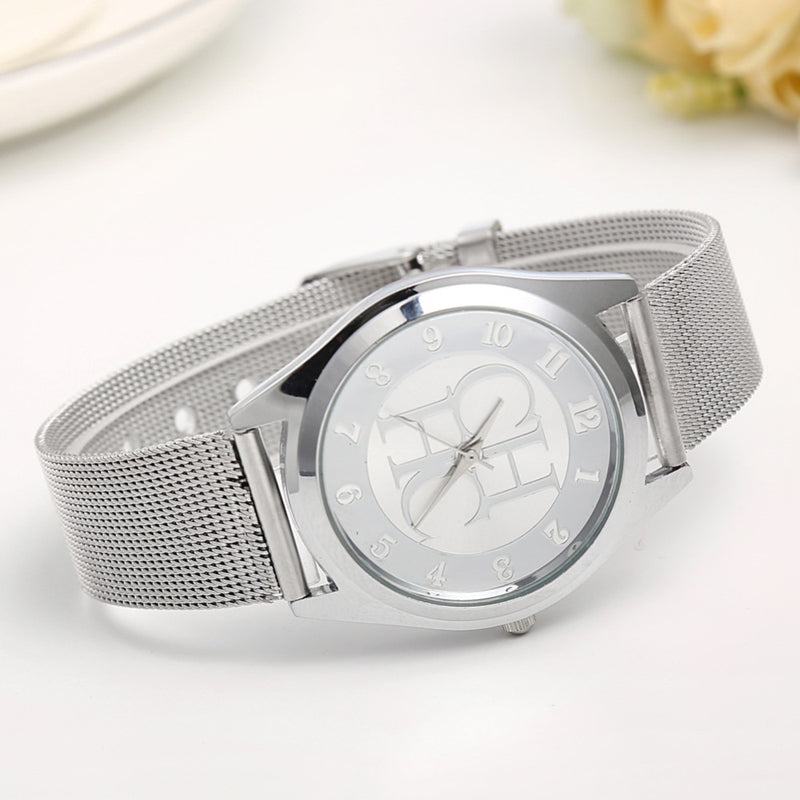 New Brand Gold Geneva Casual Quartz Watch Women Metal Mesh Stainless Steel Dress Wrist Watches Relogio Feminino Clock Hot Sale