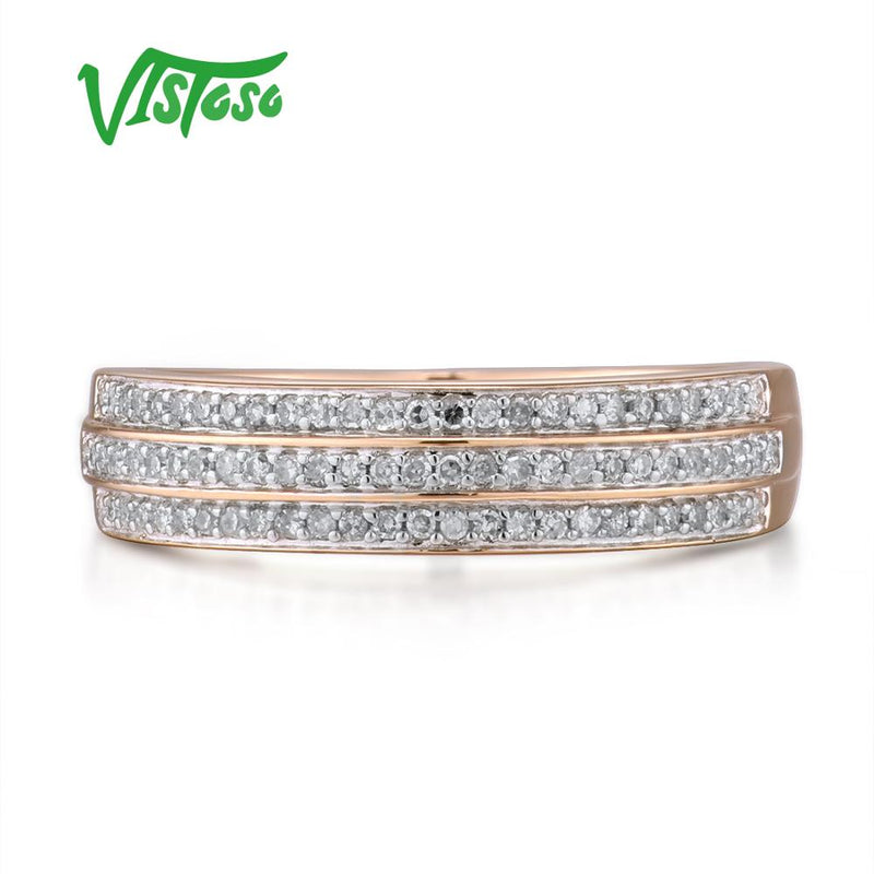 14K Rose Gold Diamond Ring for Women