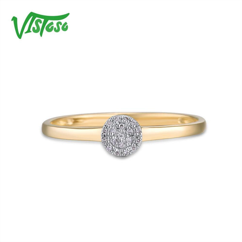 14K Yellow Gold Diamond Ring for Women