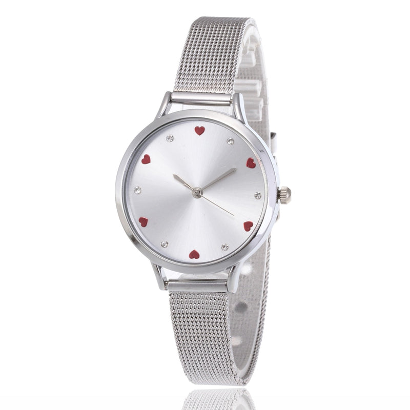 Relogio feminino Luxury Brand Women Watches Ladies Wristwatches Small Dial Quartz Clock Heart Stainless Steel Bracelet Watch