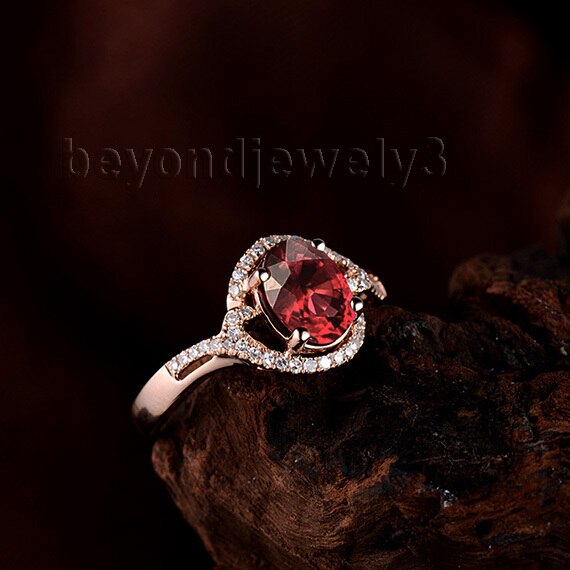 18kt Rose Gold Ruby & Brilliants Ring for Women