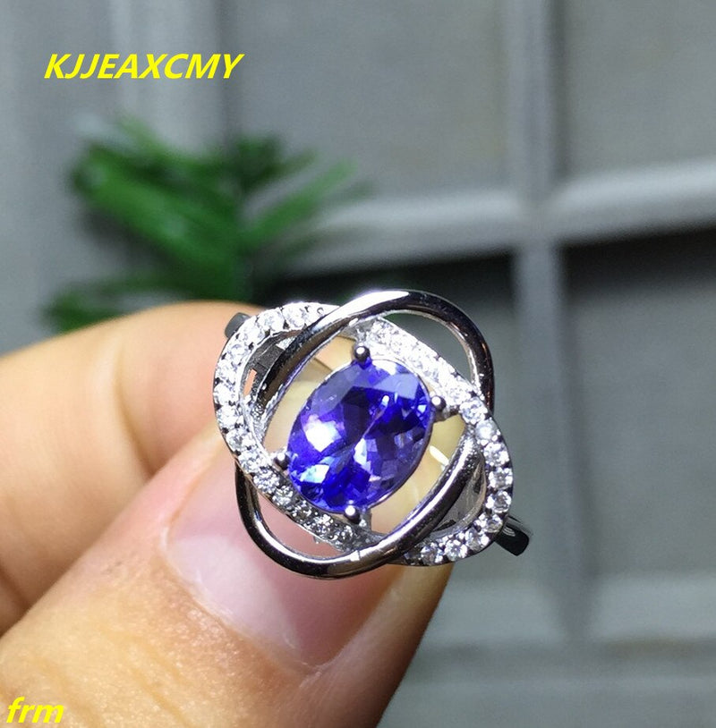 925 Sterling Silver Tanzanite Ring Sterling Silver Colorful Tanzanite