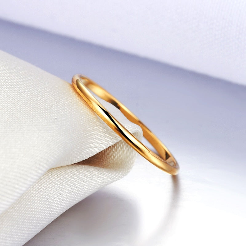 18k White/Rose/Yellow Gold Classic Rings for Women