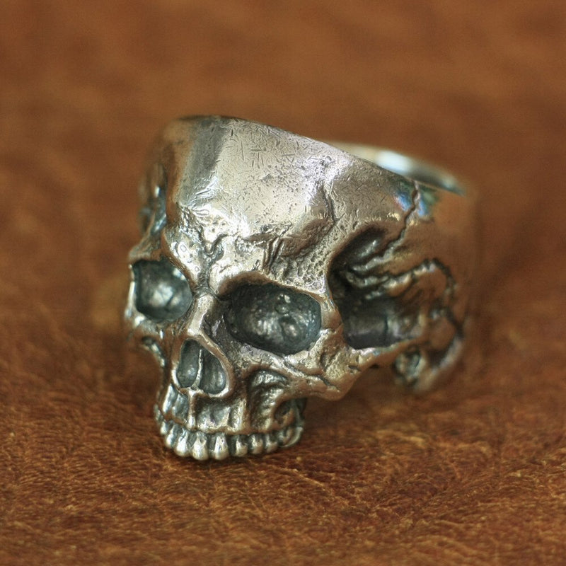 Sterling Silver Skull Ring for Men