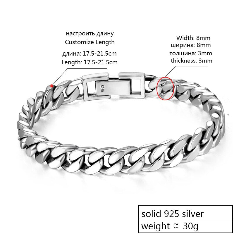The Sterling Silver Rebel Chainlink Bracelet