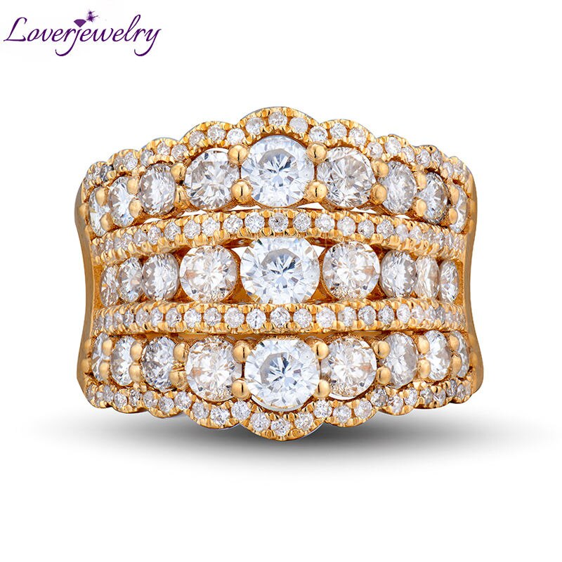 18k Yellow Gold Diamond Wedding Band for Women