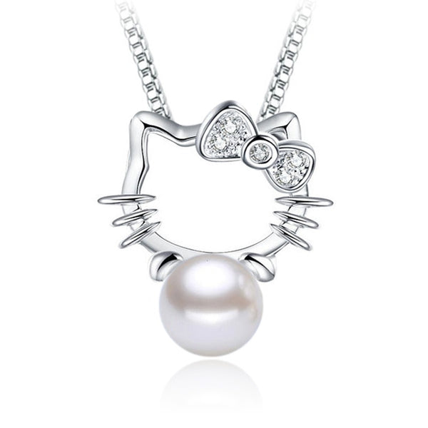 NEHZY 925 sterling silver new Jewelry Zircon Shambhala Super Flash crystal pearl stone pendant fashion kitten No necklace