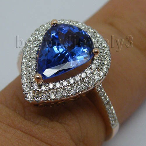 14K Rose Gold Tanzanite Ring for Women