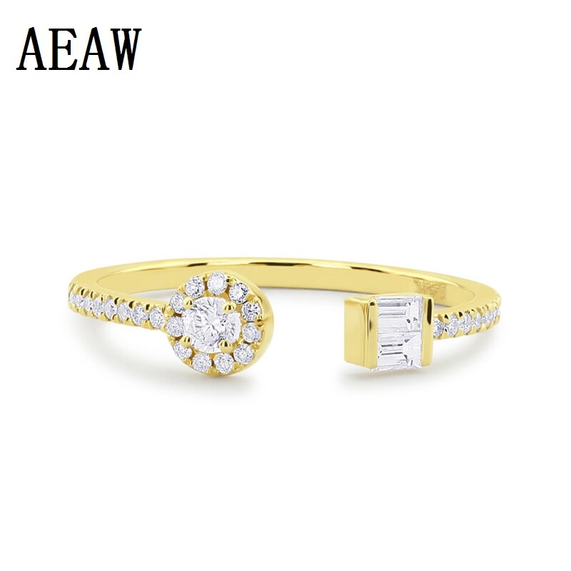 14k Gold 0.35ctw Baguette and Round Diamond Ring for Women