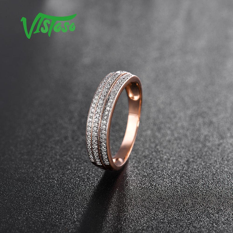 14K Rose Gold Diamond Ring for Women