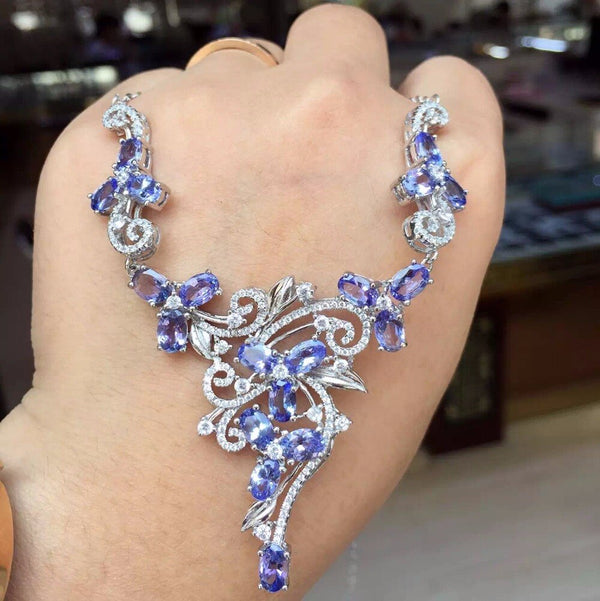 Sterling Silver Tanzanite Necklace