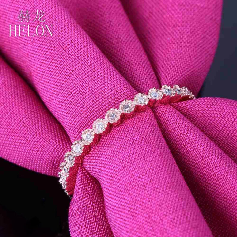 14K Rose Gold Milgrain Bezel 0.15ctw Diamond Ring for Woman