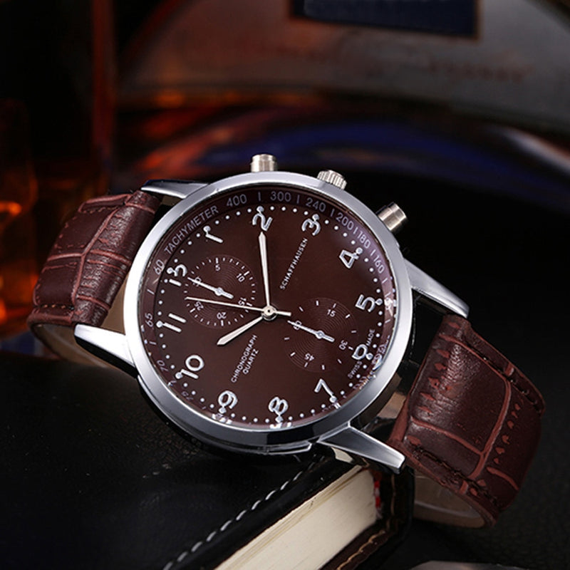 New Watches Men Luxury Round Digital Men and Women Sport Couple Watches Leather Strap Quartz Wristwatch Relogio Masculin XB40
