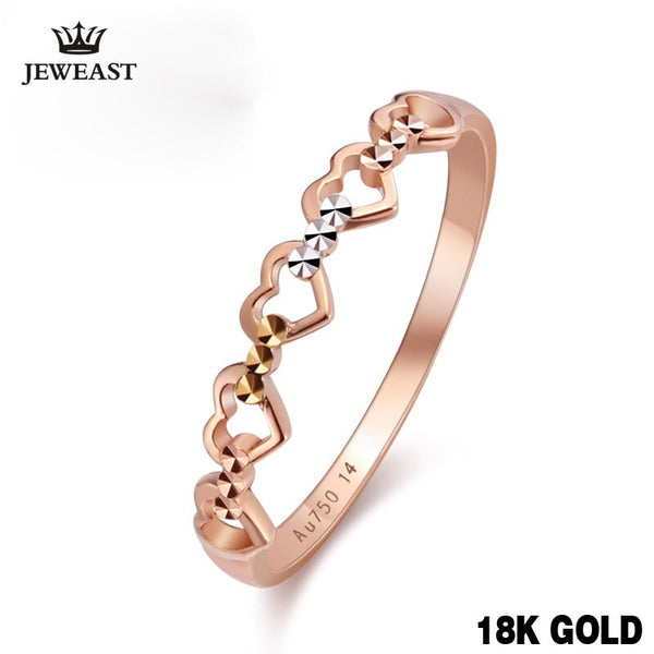 18k Yellow Gold Heart Ring for Women