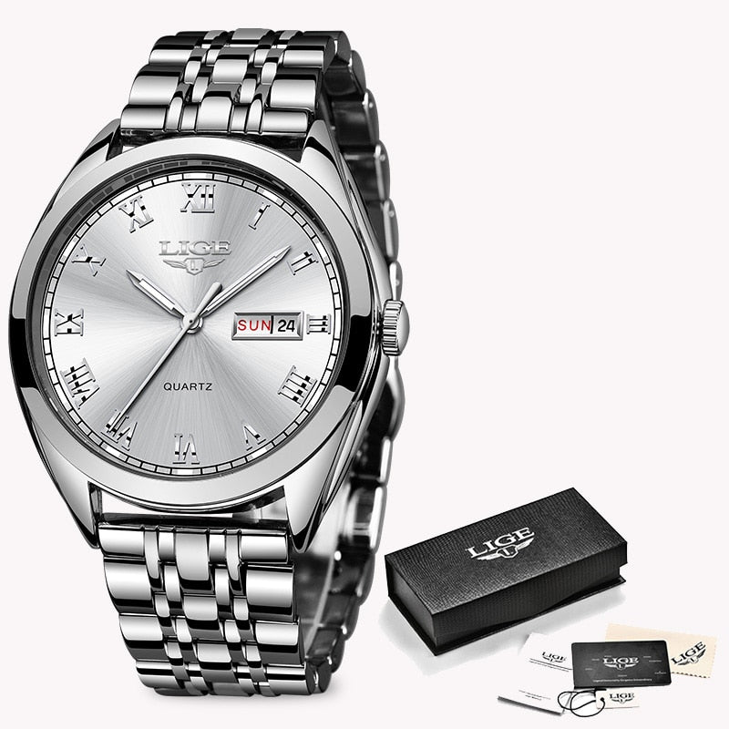 LIGE Luxury Business Quartz Watch Ladies
