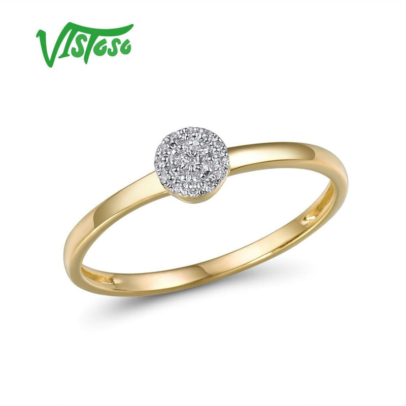 14K Yellow Gold Diamond Ring for Women