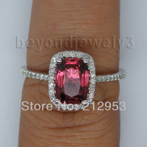 14K White Gold Tourmaline Ring