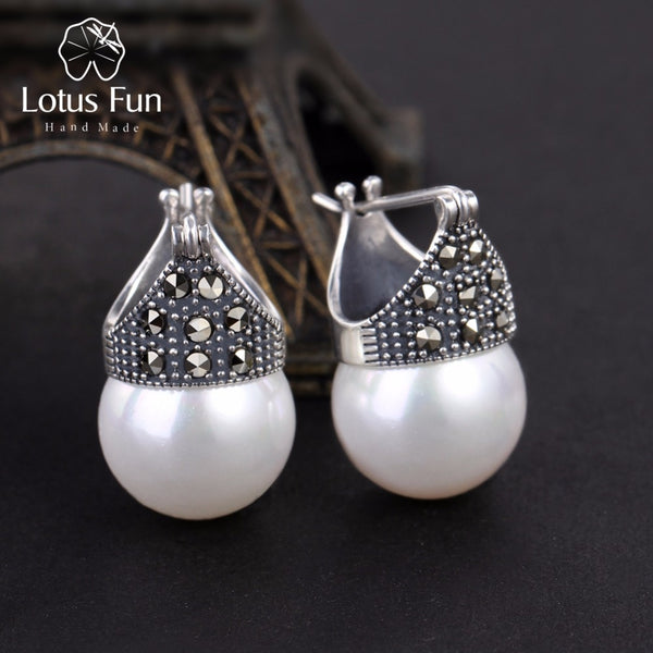 Sterling Silver Mother of Pearl Drop Earrings for Women