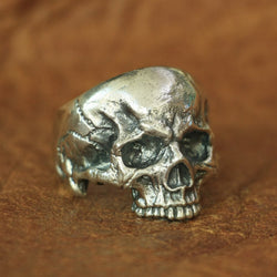 Sterling Silver Skull Ring for Men