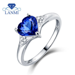 18K White Gold Tanzanite Ring with Diamonds