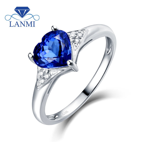 18K White Gold Tanzanite Ring with Diamonds