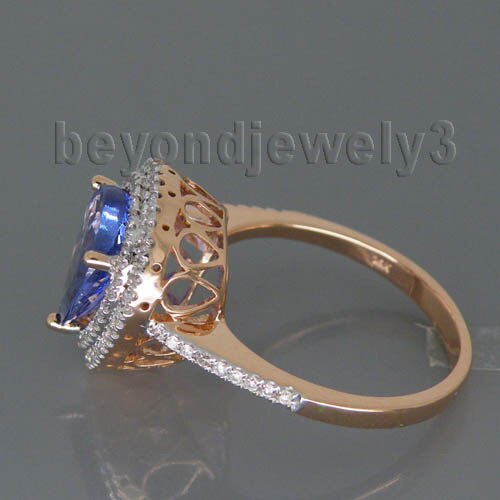 14K Rose Gold Tanzanite Ring for Women