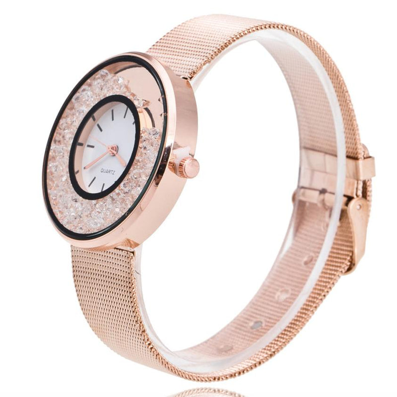 Fashion Couple Watch Precision Sands Diamond Lady Crystal Watch Luxury Brand Beautiful Gift Quartz Movement Analog Watch #F