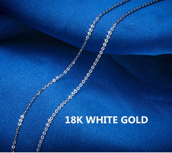 NYMPH Genuine 18K au750 White/Yellow Gold 18 inches Chain Necklace