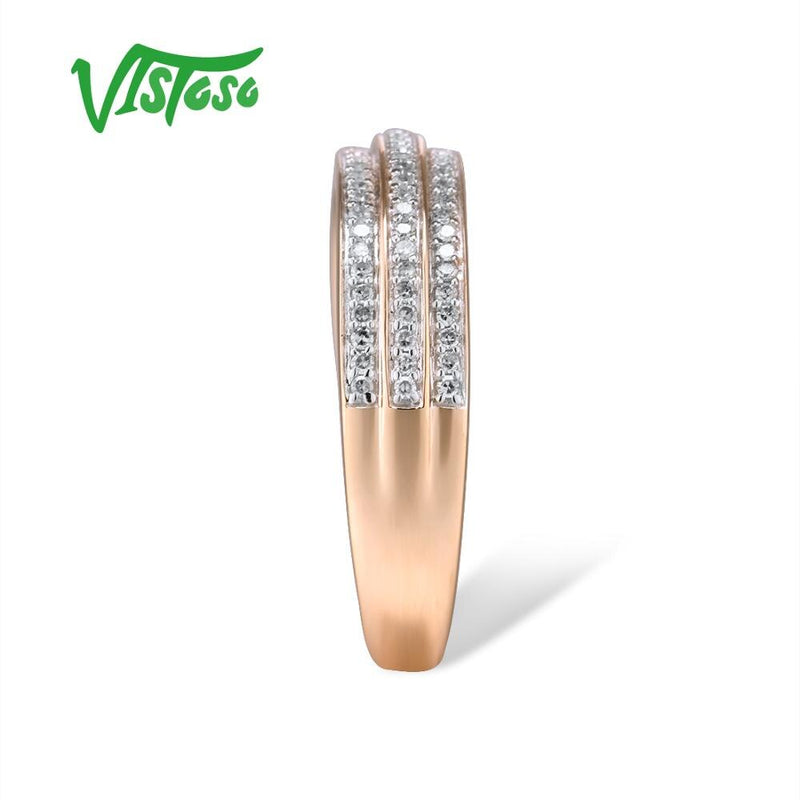 14K Rose Gold Diamond Ring for Women