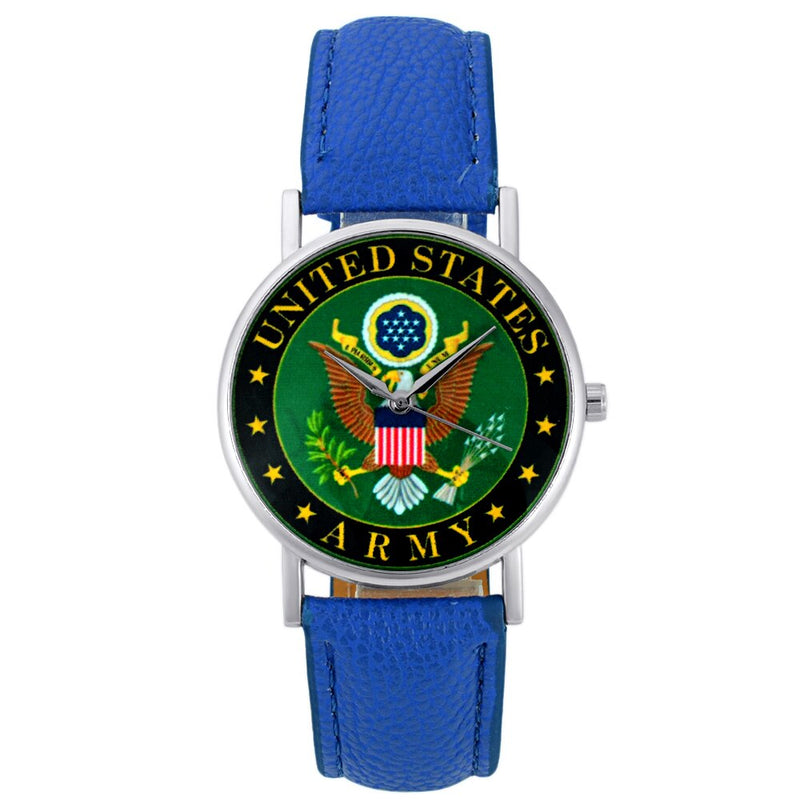 Fashion United States Army Mens Women Quartz Watch Eagle Leather Casual Military Wristwatch