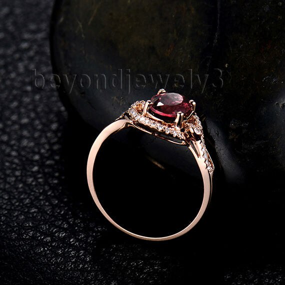 18kt Rose Gold Ruby & Brilliants Ring for Women