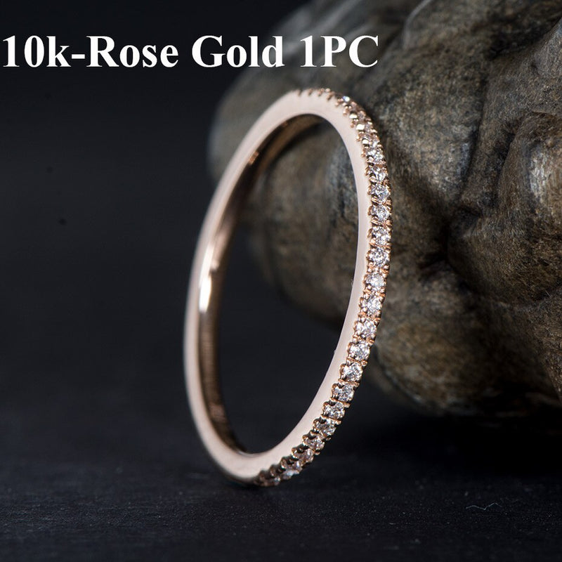 Kuololit 10K White/ Yellow Gold Moissanite Lab Grown Diamond Ring