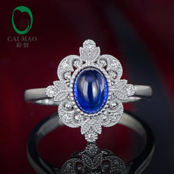 14kt White Gold Sapphire and Diamond Ring for Women